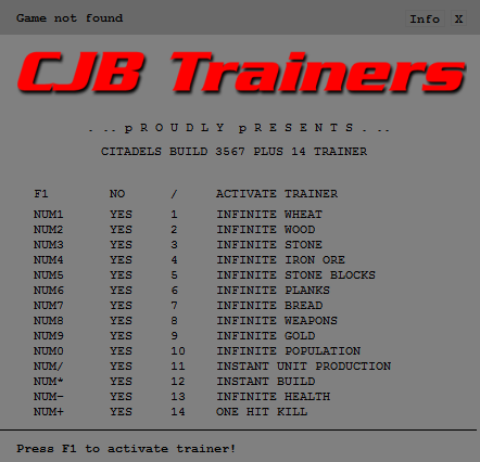 Citadels Build 3567 Trainer +14