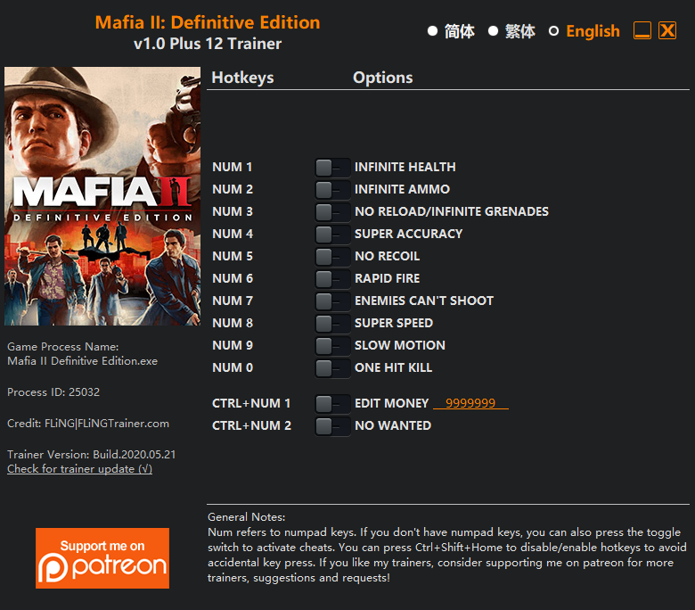 download trainer mafia 2