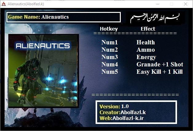 Alienautics Trainer +5