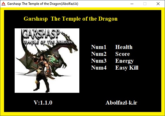Garshasp: Temple of the Dragon v1.1.0 Trainer +4