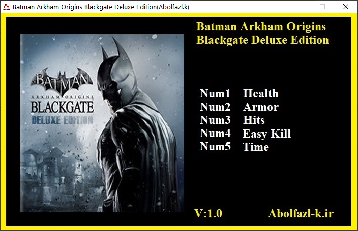 Batman: Arkham Origins Blackgate - Deluxe Edition Trainer +5