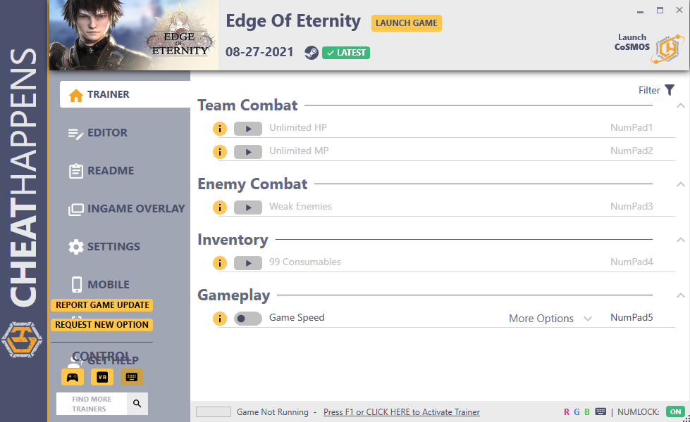 Edge of Eternity Trainer +20