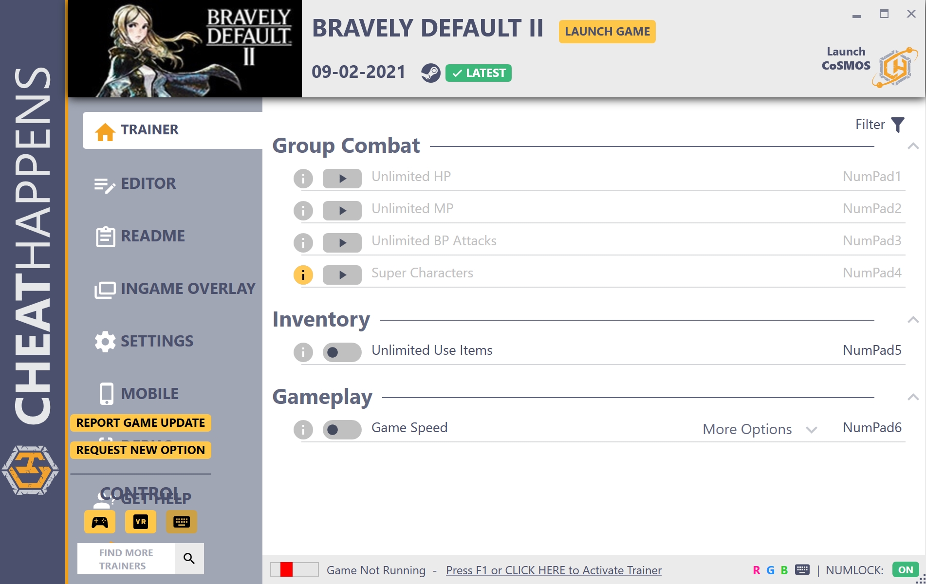 Bravely Default II Trainer +11