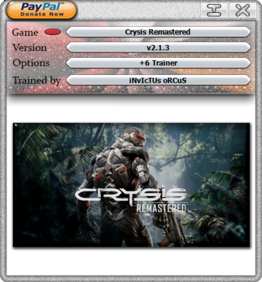 Crysis Remastered v2.1.3 Trainer +6