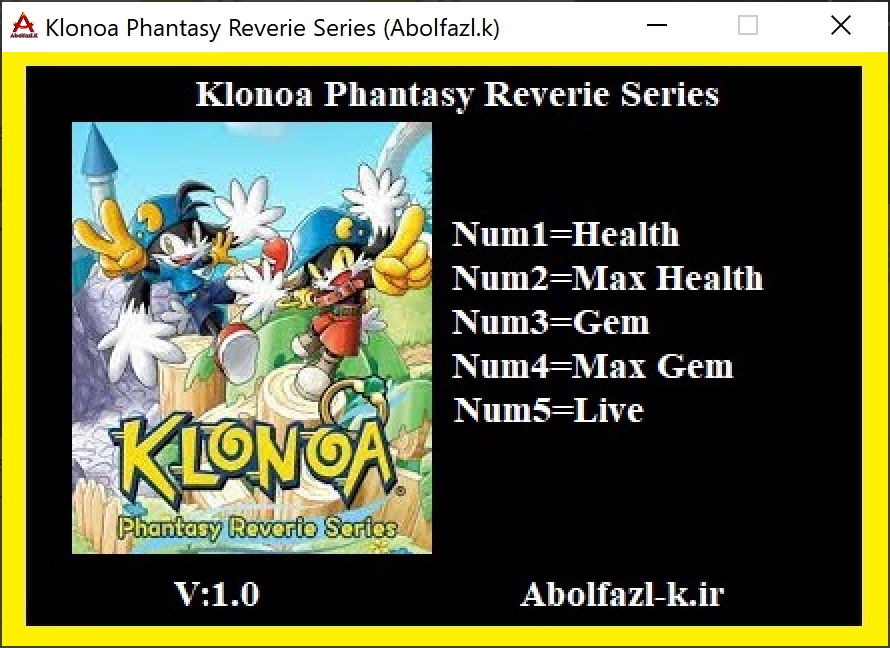 Klonoa Phantasy Reverie Series Trainer +5