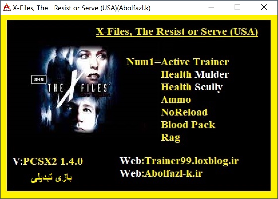 The X-Files: Resist or Serve v1.4.0 Trainer +6