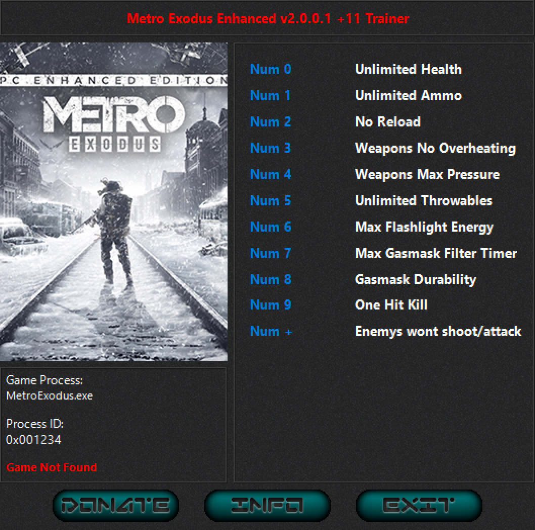 Настройки метро эксодус. Метро 2033 Exodus 2. Метро Exodus enhanced Edition. Трейнер для метро Эксодус. Метро исход улучшенное издание.