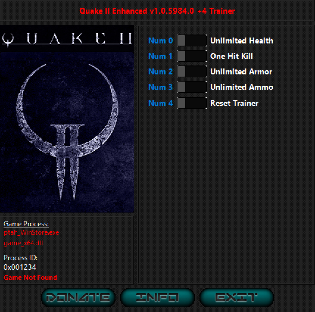 Quake II Enhanced v1.0.5984.0 Trainer +4