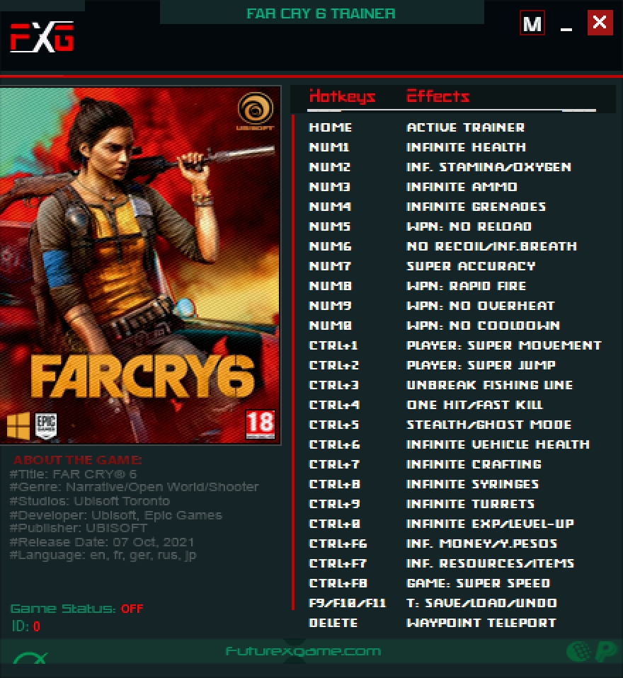 Фар край 6 коды. Far Cry 6 Trainer. Far Cry 6 трейнер. Far Cry 1 трейнер. Читы на фар край 6.