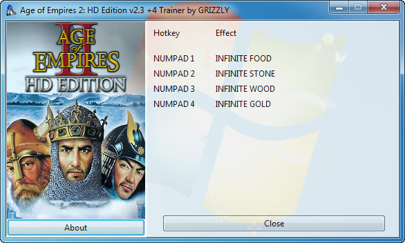 Age of Empires II : HD v2.3 Trainer +4