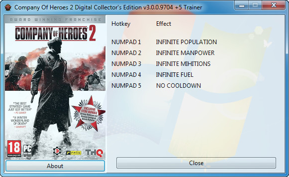 Company of Heroes 2 : Digital Collector's Edition v3.0.0.9704 Trainer +5
