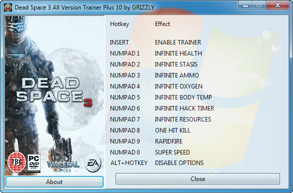 Dead Space 3 Trainer +10
